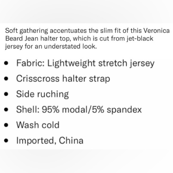 NWT Veronica Beard Jeans Slim Fit “Leyla”Top in Black, Size Medium. Retail $198. - Picture 6 of 15